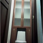 Mobiletto per WC con vetro satinato