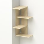 Portafiori angolare in legno