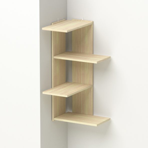 Mensola angolare in legno