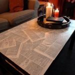 decorazione da tavola con giornali