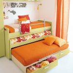 letto estraibile per bambini verde