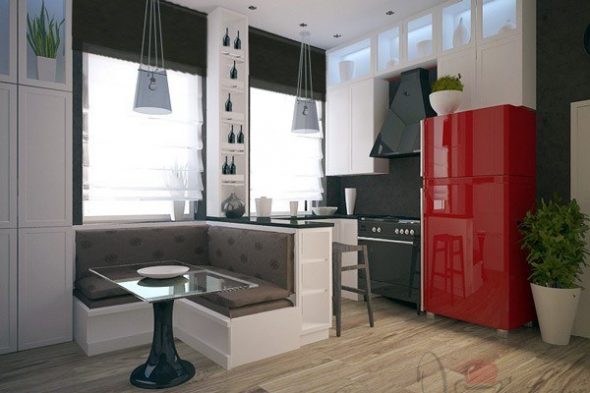 divano e bar in cucina