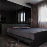 camera da letto in nero