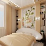 progetto di una piccola camera da letto di 12 m