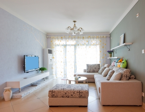 design del soggiorno rettangolare