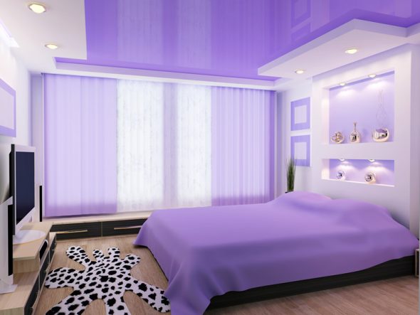 camera da letto viola