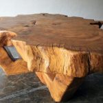 tavolo di design in legno di tronchi
