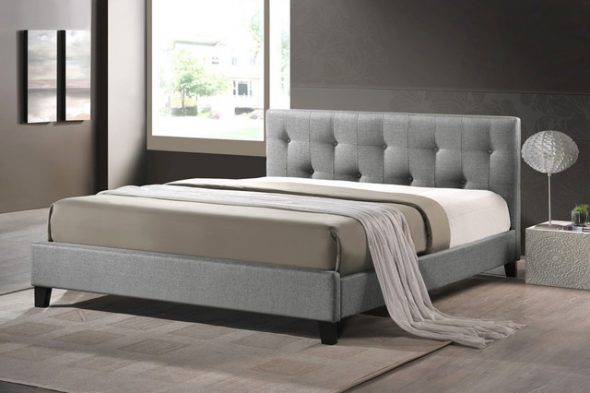 un letto sofisticato e moderno