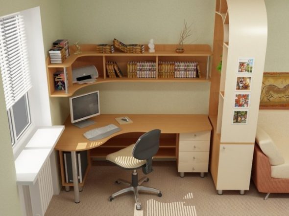 scrivania per computer nella stanza dei bambini