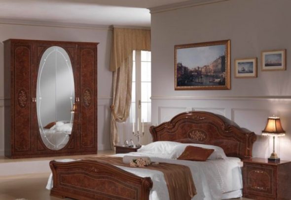 camera da letto marrone