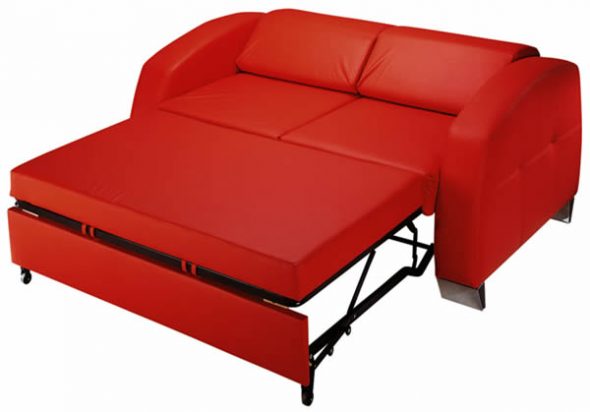 divano letto rosso