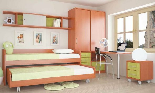 letto estraibile nella cameretta