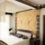 piccola camera da letto in stile orientale