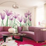 colore rosa nell'interno del soggiorno