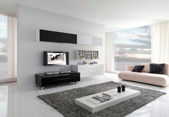 minimalismo nell'arredamento del soggiorno