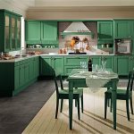 set da cucina verde