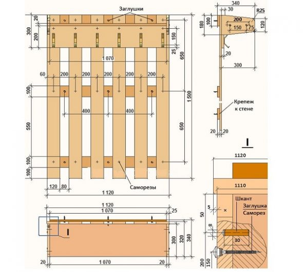 disegno dell'appendino