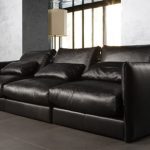 divano in pelle nera