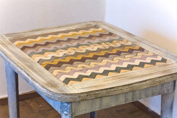 Decoupage tavolo da cucina con le tue immagini fatte a mano