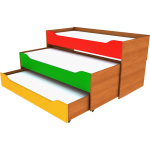 Letto trasformabile per bambini con cassetti