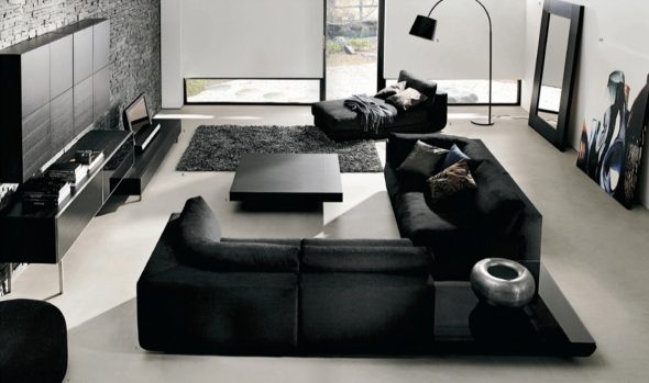 Design della camera da letto nera