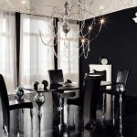 Design del soggiorno nero