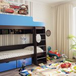 Letto a castello per bambini con armadio