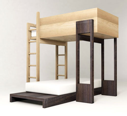 Letto a castello per adulti all'interno