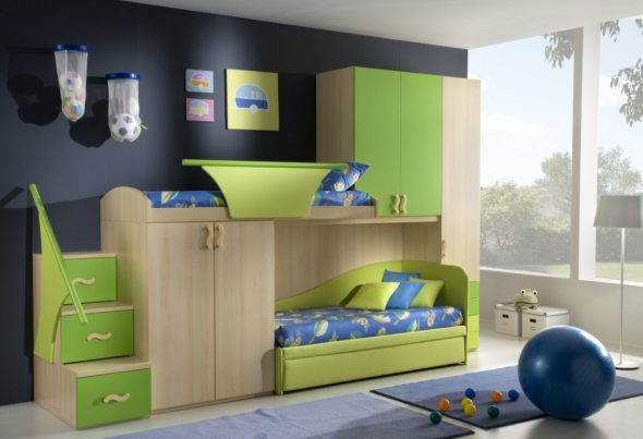 Foto del design della stanza per due ragazzi