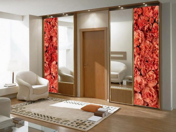 Idee per l'attrezzatura dell'armadio intorno alla foto della porta