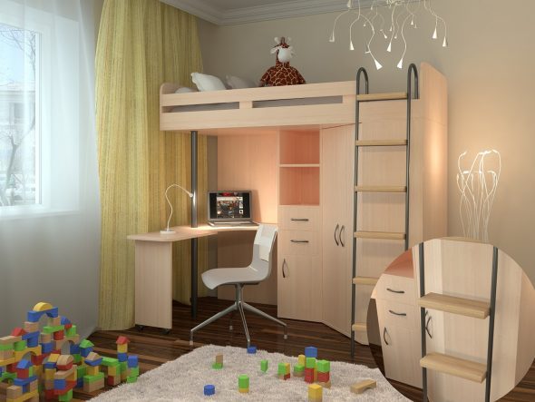 letto a soppalco per bambini