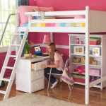 letto a soppalco con foto del design dell'area di lavoro