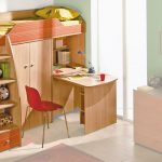 letto a soppalco con tavolo estraibile