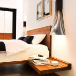 foto di design di letto in legno massello