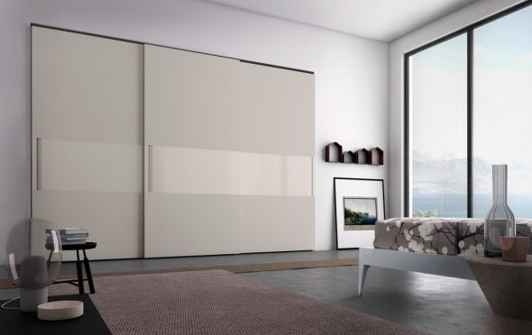 armadio scorrevole beige
