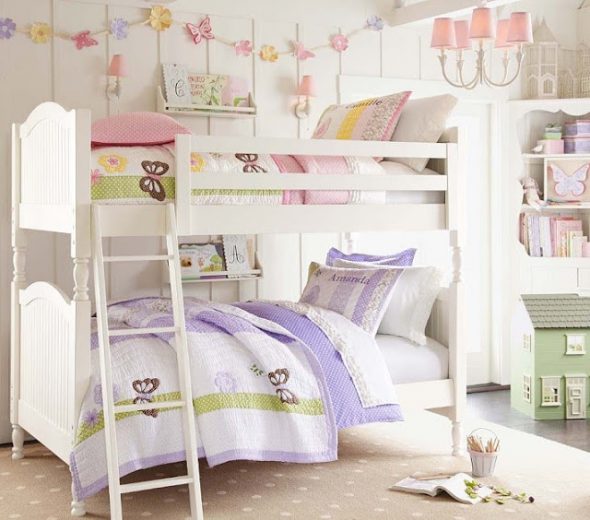 letto a castello bianco