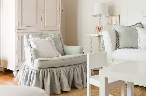 fodera per sedia shabby chic
