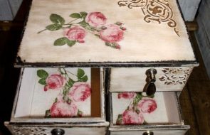 cassettiera decoupage