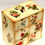 cassettiera decoupage in stile provenzale