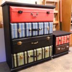 cassettiere decoupage a forma di valigie