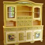 credenza da cucina decoupage per piatti