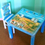 tavolo e sedia decoupage