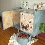 decoupage di un comodino