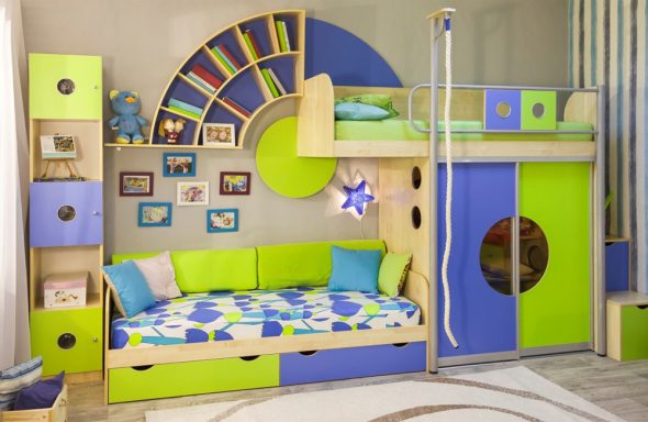 mobili per bambini per due ragazzi