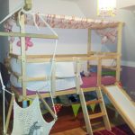 letto a soppalco per bambini con scivolo