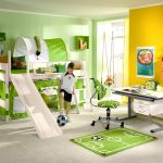 letto a soppalco per bambini con scivolo all'interno