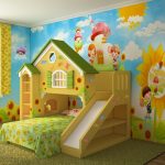 letto per bambini con scivolo all'interno