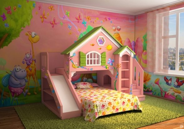 letti per bambini con scivolo