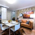 progetto cucina 10 mq. con divano interno