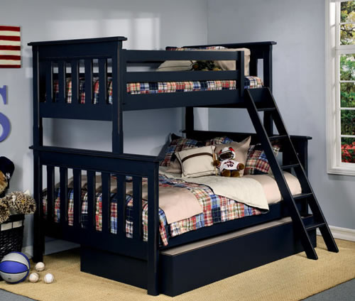 letto a castello nero